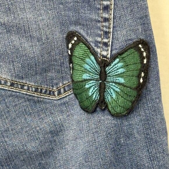 Torrid Premium Denim Boyfriend Stretch Jeans Size 18 Butterfly Patch - Picture 6 of 11